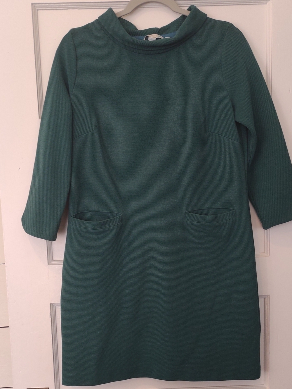 Boden Teal 3/4 Sleeve Shift Dress with Pockets
